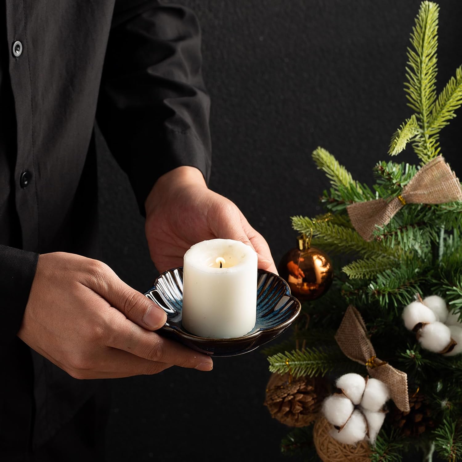 Ceramic Pillar Candle Holder