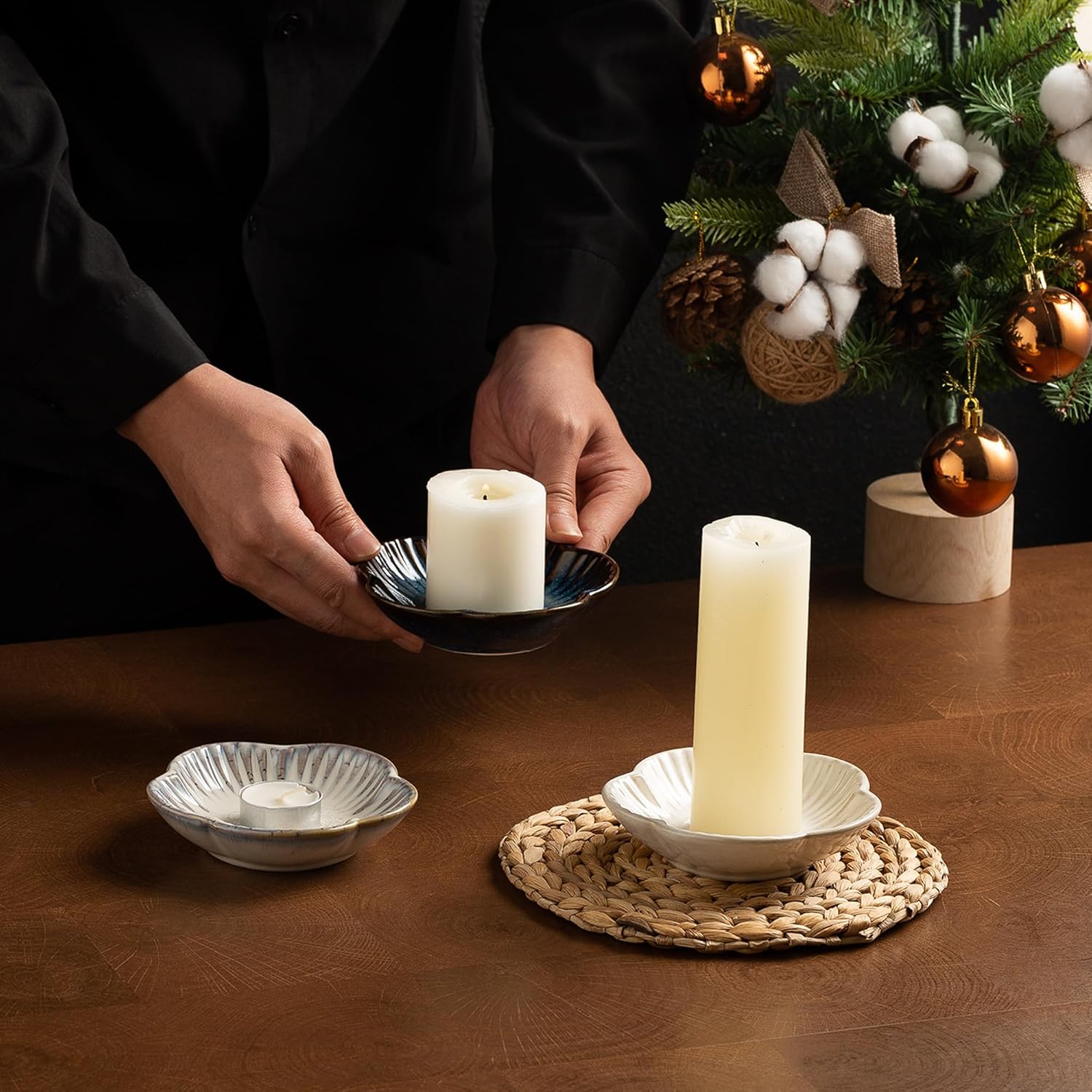 Ceramic Pillar Candle Holder