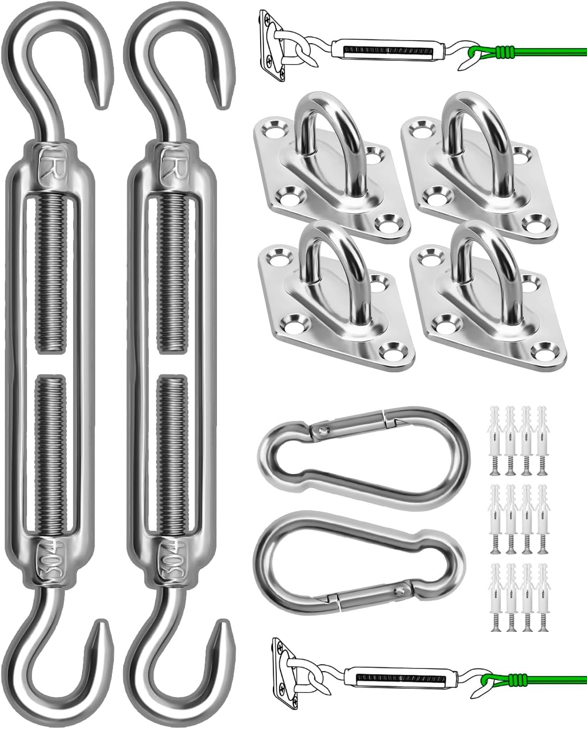 Sun Shade Sail Hardware Kit Sun Shade Sail Hardware Kit