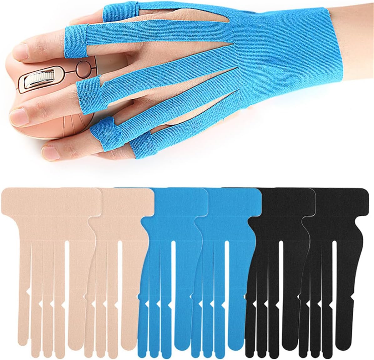 Pre-cut Cotton Sport Tape 3 Pairs Wrist and Finger Support Pre-cut Cotton Sport Tape 3 Pairs Wrist and Finger Support
