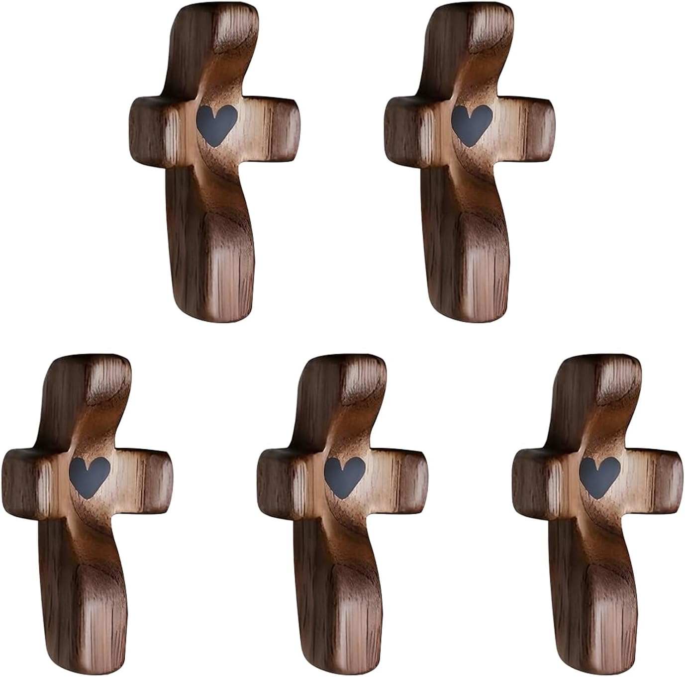Black Cross Ornaments Set of 5 Wooden Cross Crafts Perfect Gift Idea Black Cross Ornaments Set of 5 Wooden Cross Crafts Perfect Gift Idea