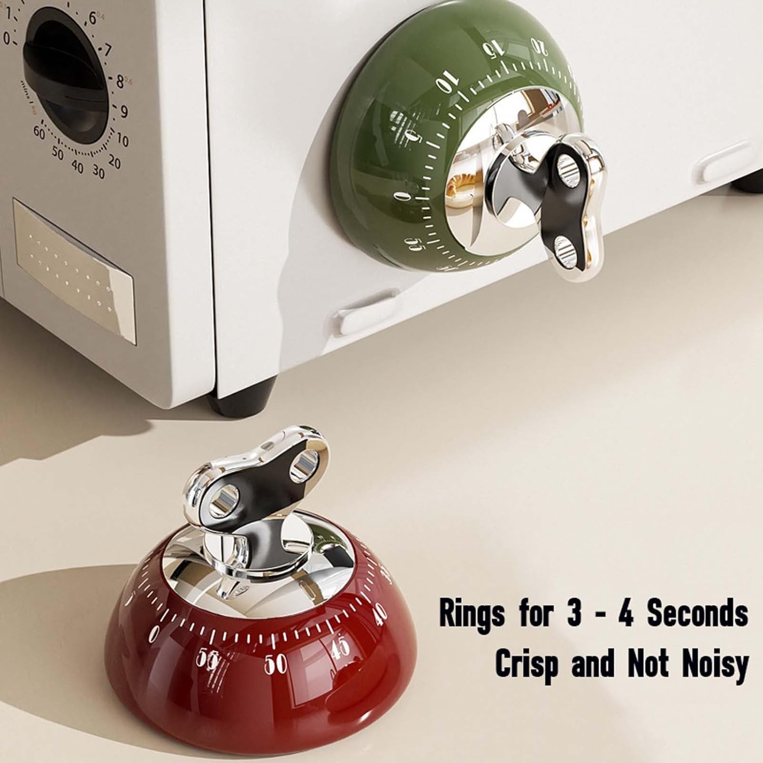 Magnetic Digital Kitchen Timer Countdown Up to 60 Minutes for Cooking Office Tasks and Studying White