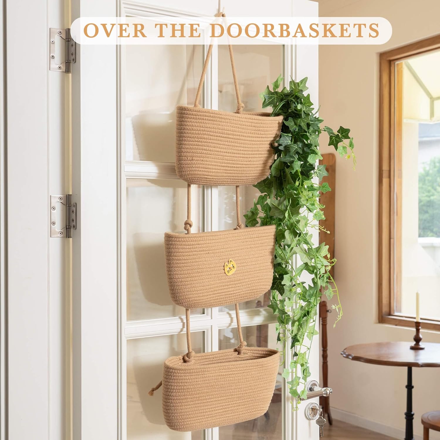 Foldable Wall-Mounted Storage Basket - Hanging Organizer for Home Use