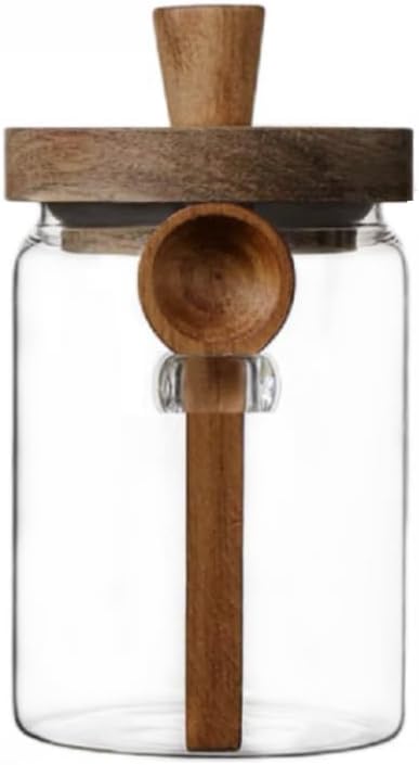 600ml Coffee Storage Container with Wooden Lid and Spoon Airtight Moisture-Proof Food Keeper for Coffee Beans Tea Sugar 600ml Coffee Storage Container with Wooden Lid and Spoon Airtight Moisture-Proof Food Keeper for Coffee Beans Tea Sugar