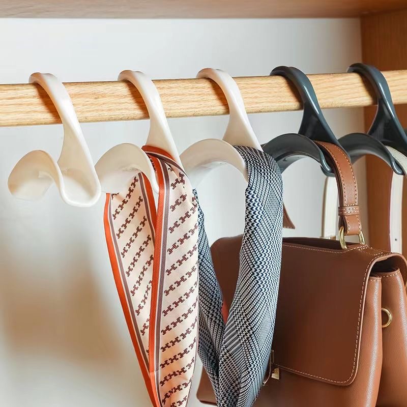 12 Pack Multifunctional White Clothes Hangers for Storage and Organizing