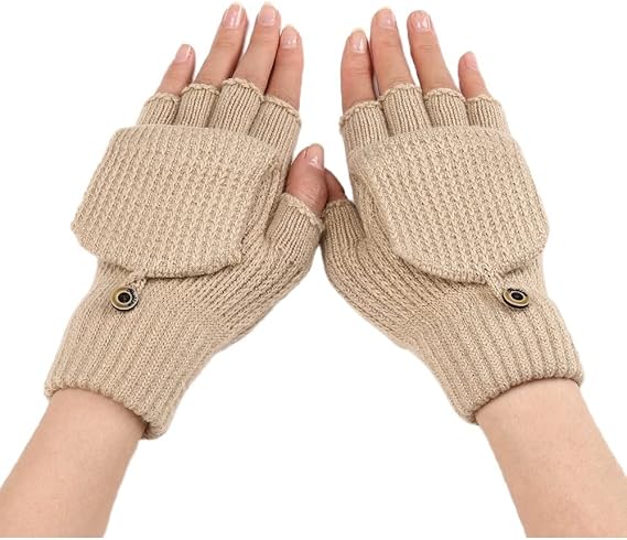 Women's Fingerless Gloves - 1 Pair - Warm Aprikot Women's Fingerless Gloves - 1 Pair - Warm Aprikot