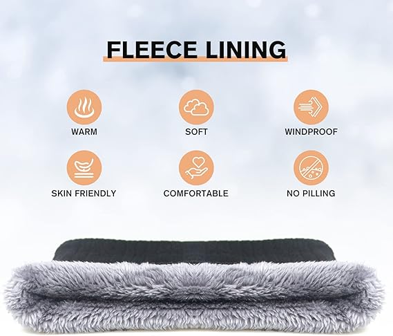 Light Grey Fleece Scarf for Winter Sports Warmth and Comfort