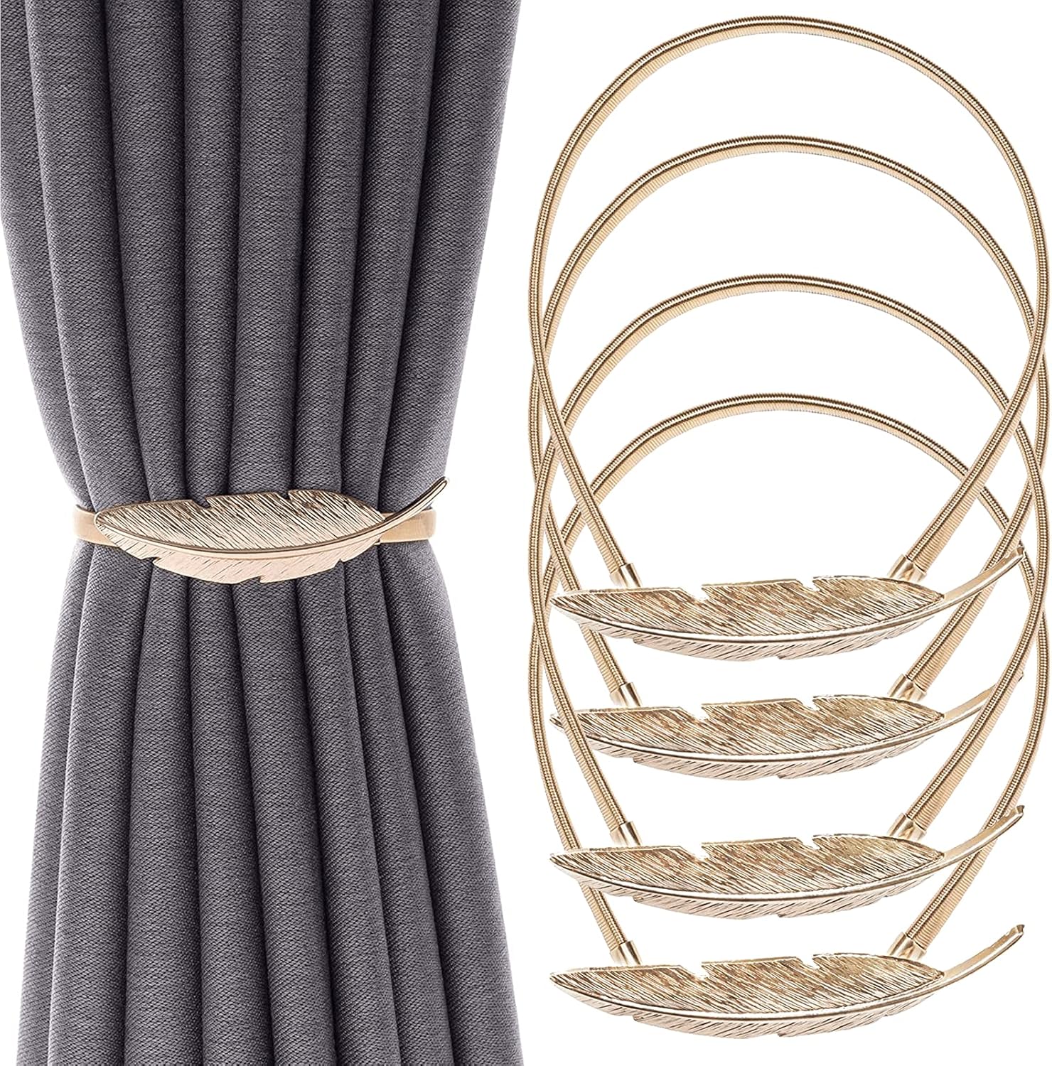 4 Pack Curtain Ties Gold Decorative Window Accessories for Hanging Curtains 4 Pack Curtain Ties Gold Decorative Window Accessories for Hanging Curtains