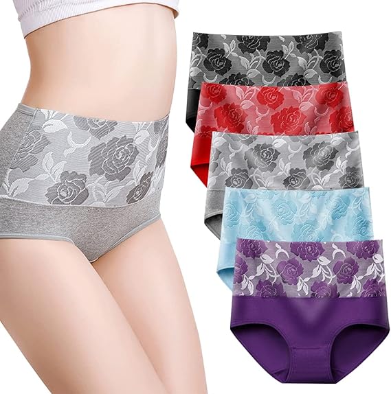 Women's 5-Pack XL Leakproof Underwear Multiple Colours Briefs