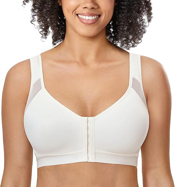 Women's Wireless Bra White Size L 1 Piece