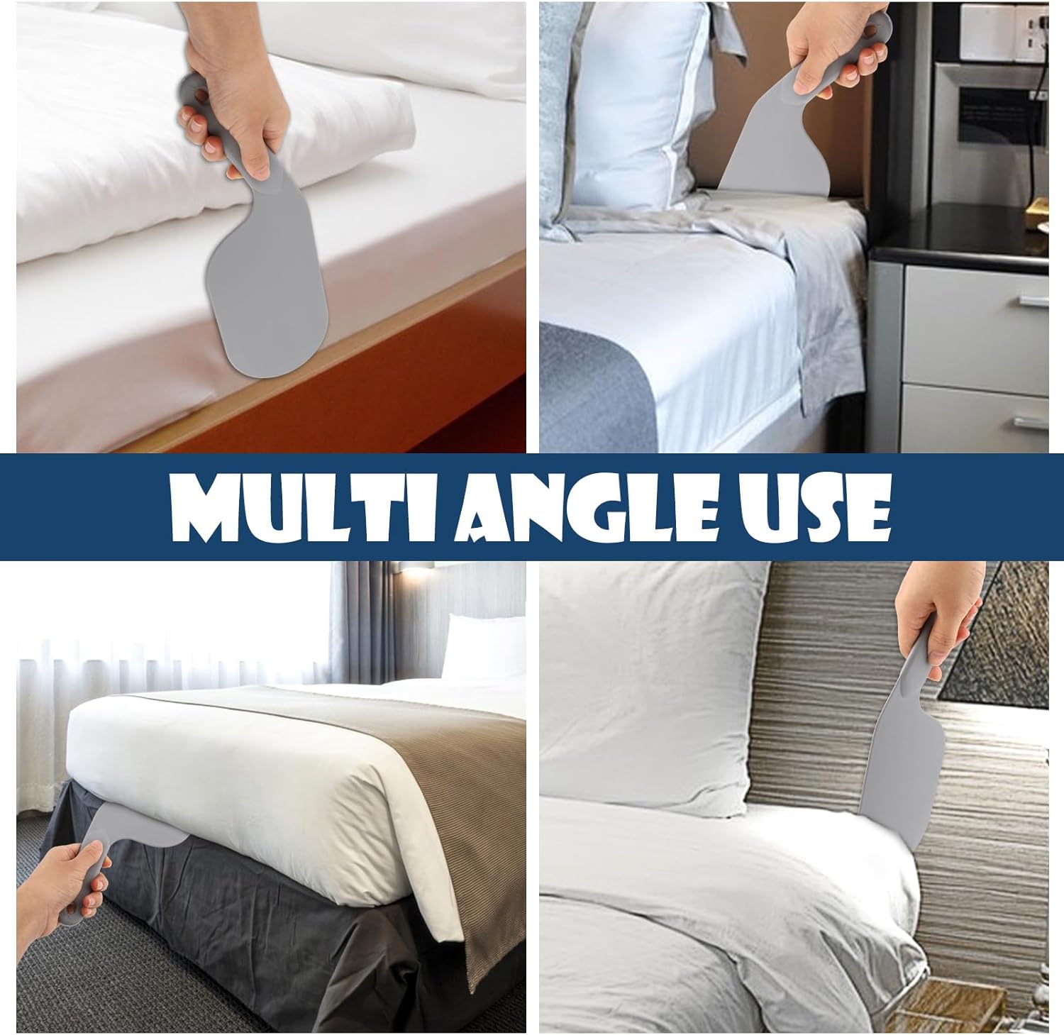 2 Pack 11.8 Inch Bed Sheet Clips Mattress Lifter Tool Durable Bed Making Assistant for Easy Sheet Changing Protect Nails and Back