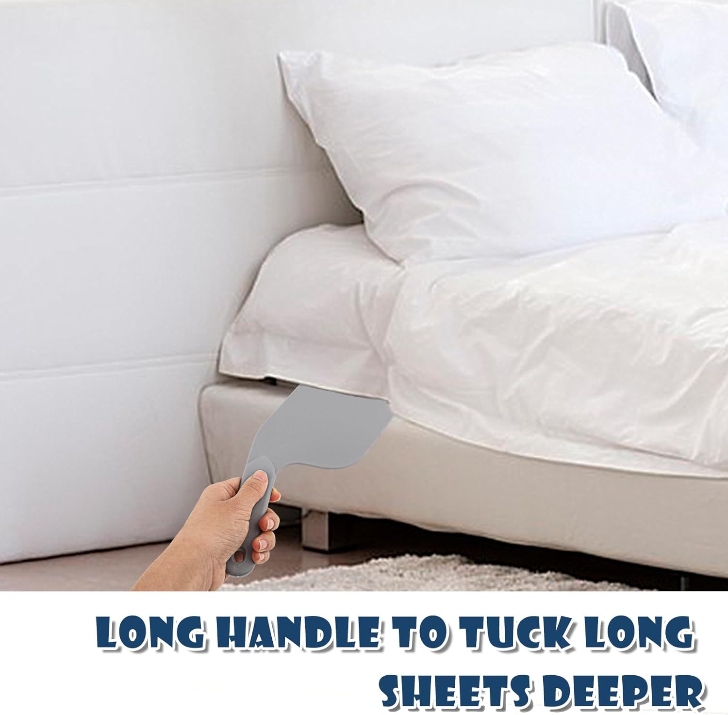 2 Pack 11.8 Inch Bed Sheet Clips Mattress Lifter Tool Durable Bed Making Assistant for Easy Sheet Changing Protect Nails and Back