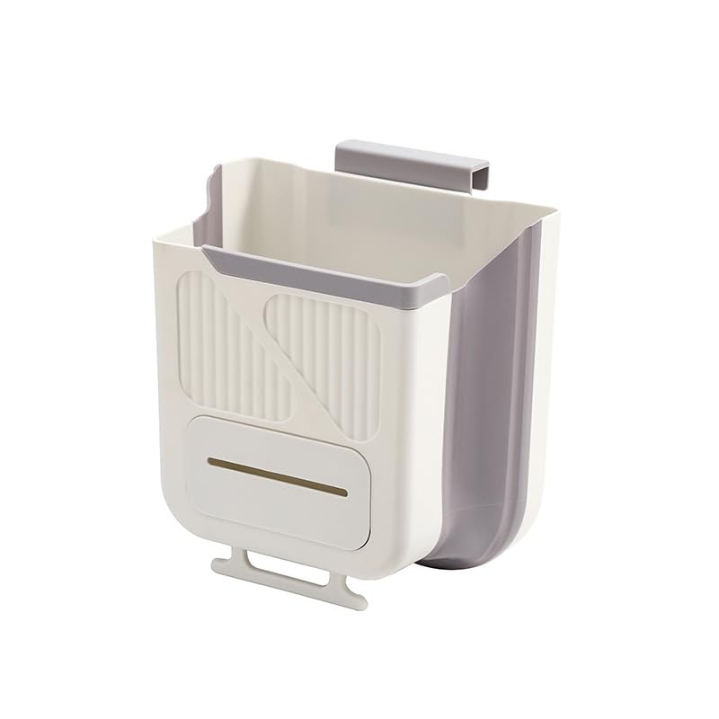 Wall-Mounted Foldable Kitchen Cabinet Door Bin 22x20x12cm 3-in-1 Space-Saving Grey Wall-Mounted Foldable Kitchen Cabinet Door Bin 22x20x12cm 3-in-1 Space-Saving Grey