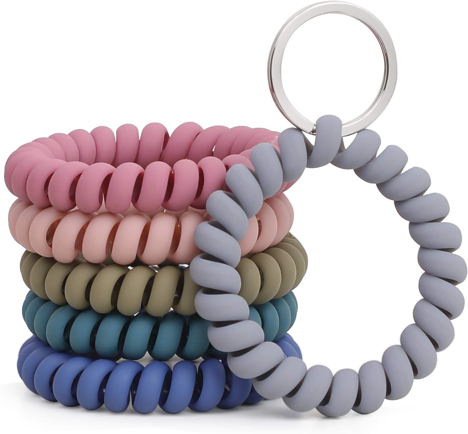 6 Pack Spiral Wristbands Adjustable Waterproof for Sports 6 Pack Spiral Wristbands Adjustable Waterproof for Sports