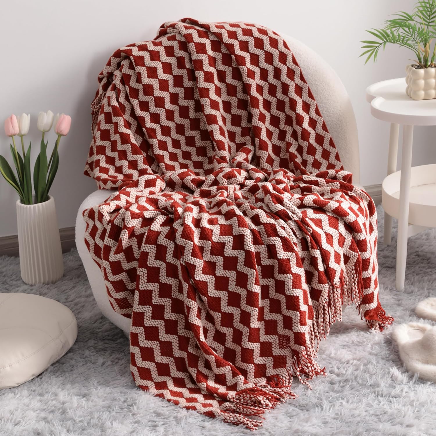 Acrylic Knitted Throw Blanket Acrylic Knitted Throw Blanket