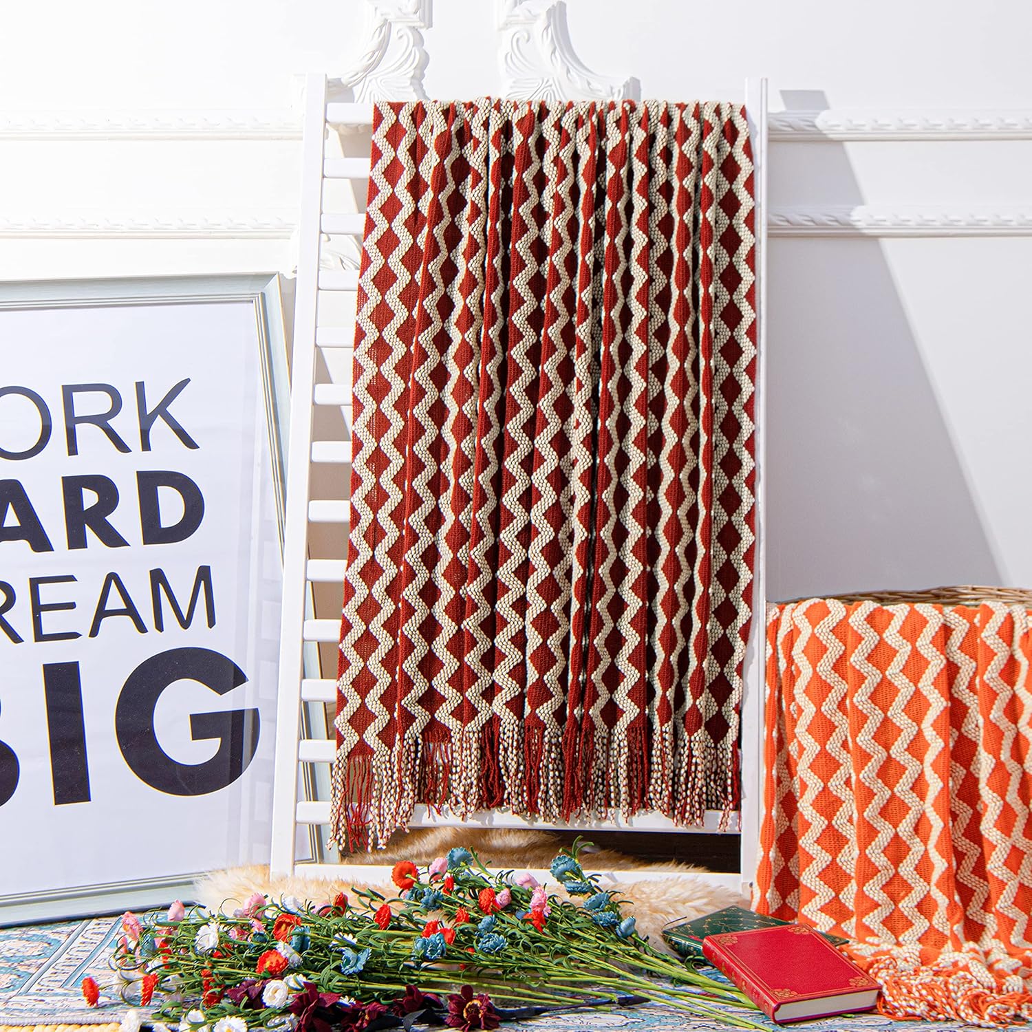 Acrylic Knitted Throw Blanket