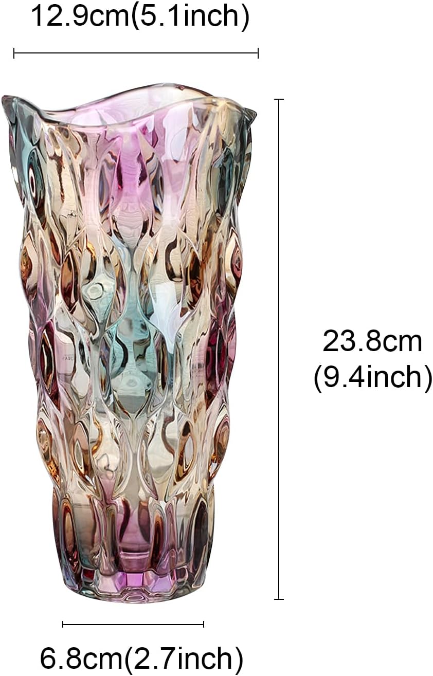 Glass Vases for Flowers,Thickened 3.4 lb Morden vases for Tables Centerpieces