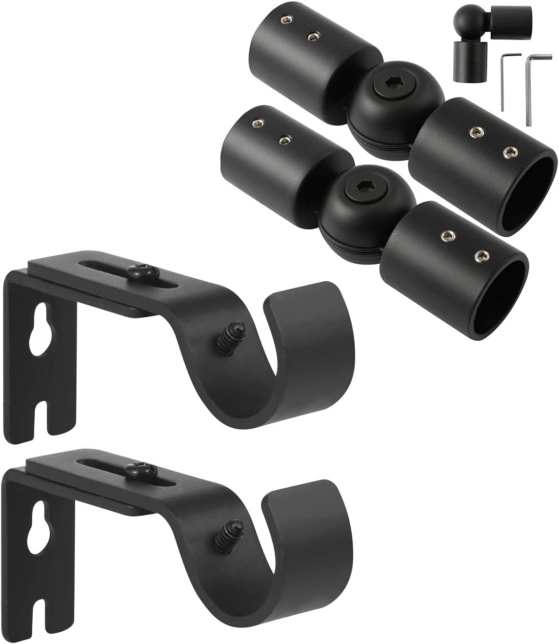 Adjustable 1 Inch Curtain Rod Brackets Adjustable 1 Inch Curtain Rod Brackets