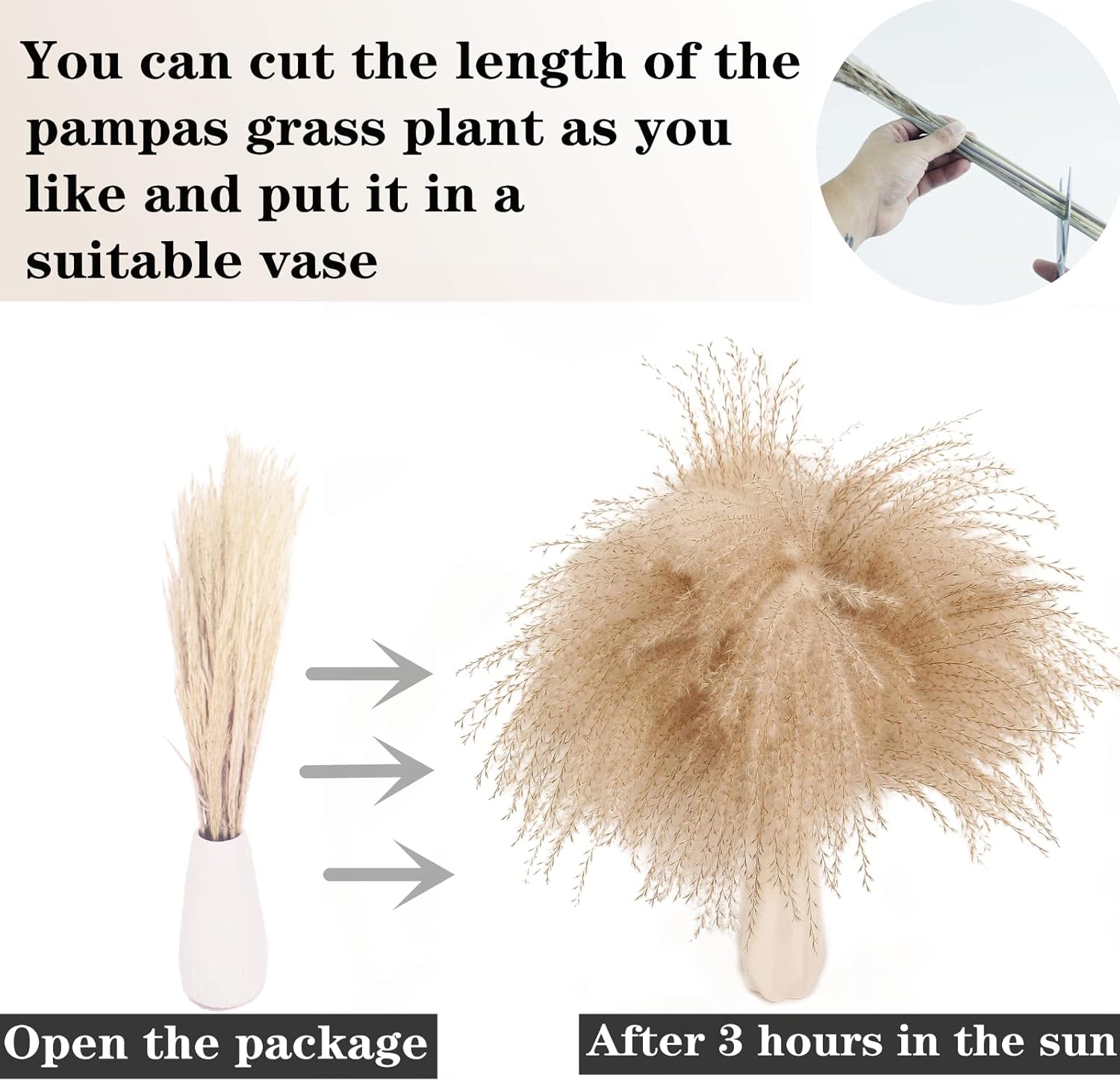 Artificial Pampas Grass Decor