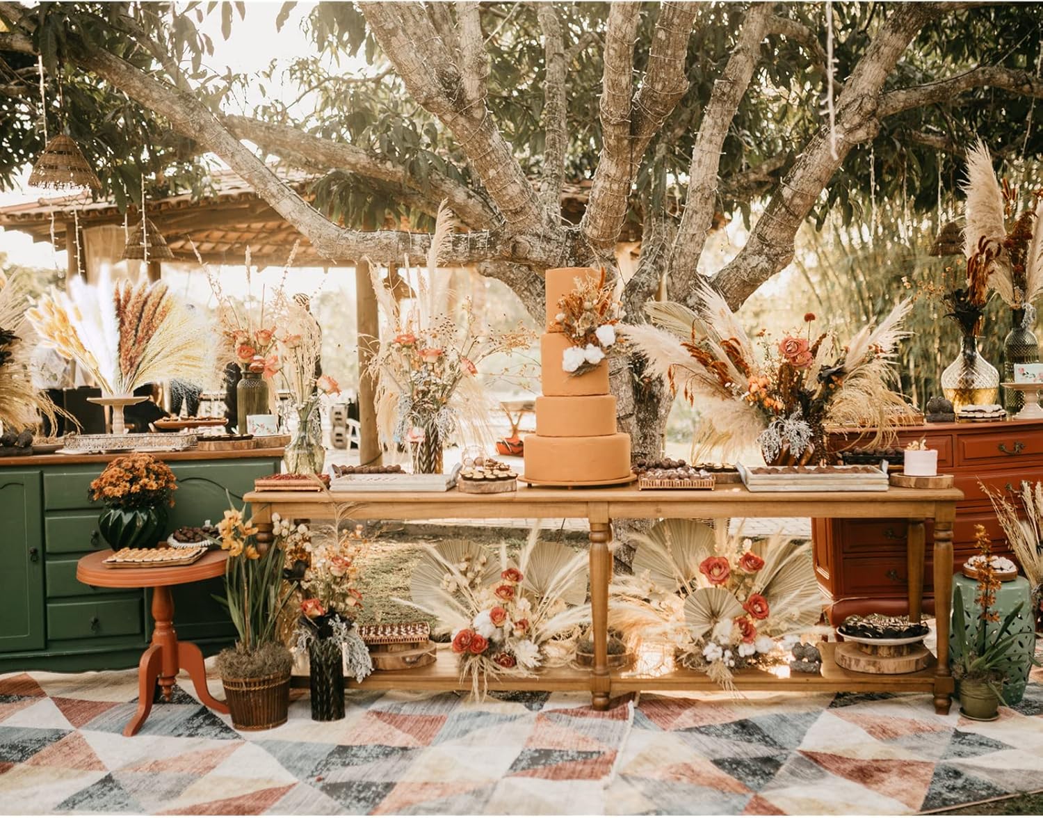 Artificial Pampas Grass Decor