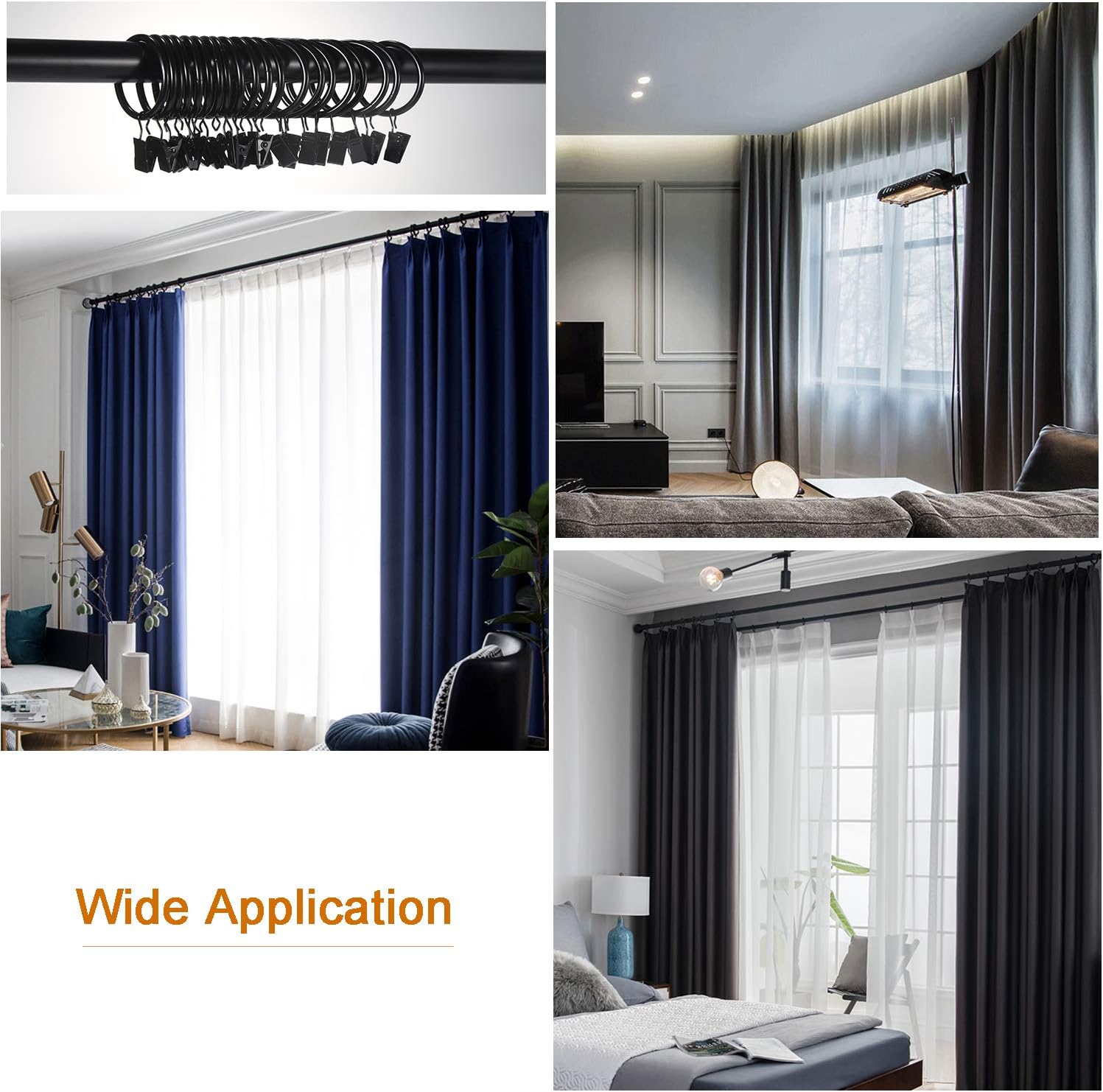 40 Pcs Curtain Hooks