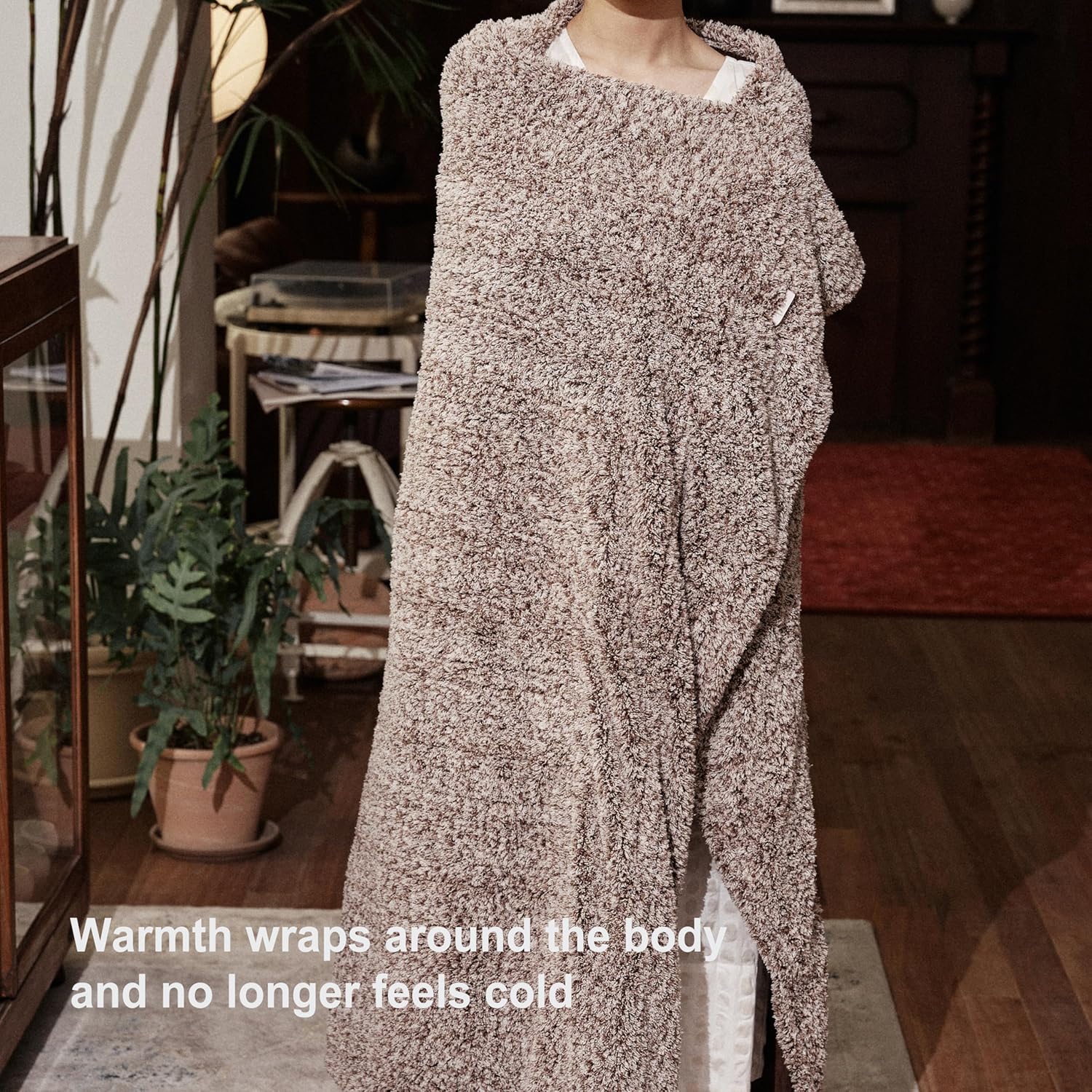 Heated Blanket Electric Throw 50" x 60" -Heated Throw Blanket with 5 Heating Levels & 3 Hours Auto Off