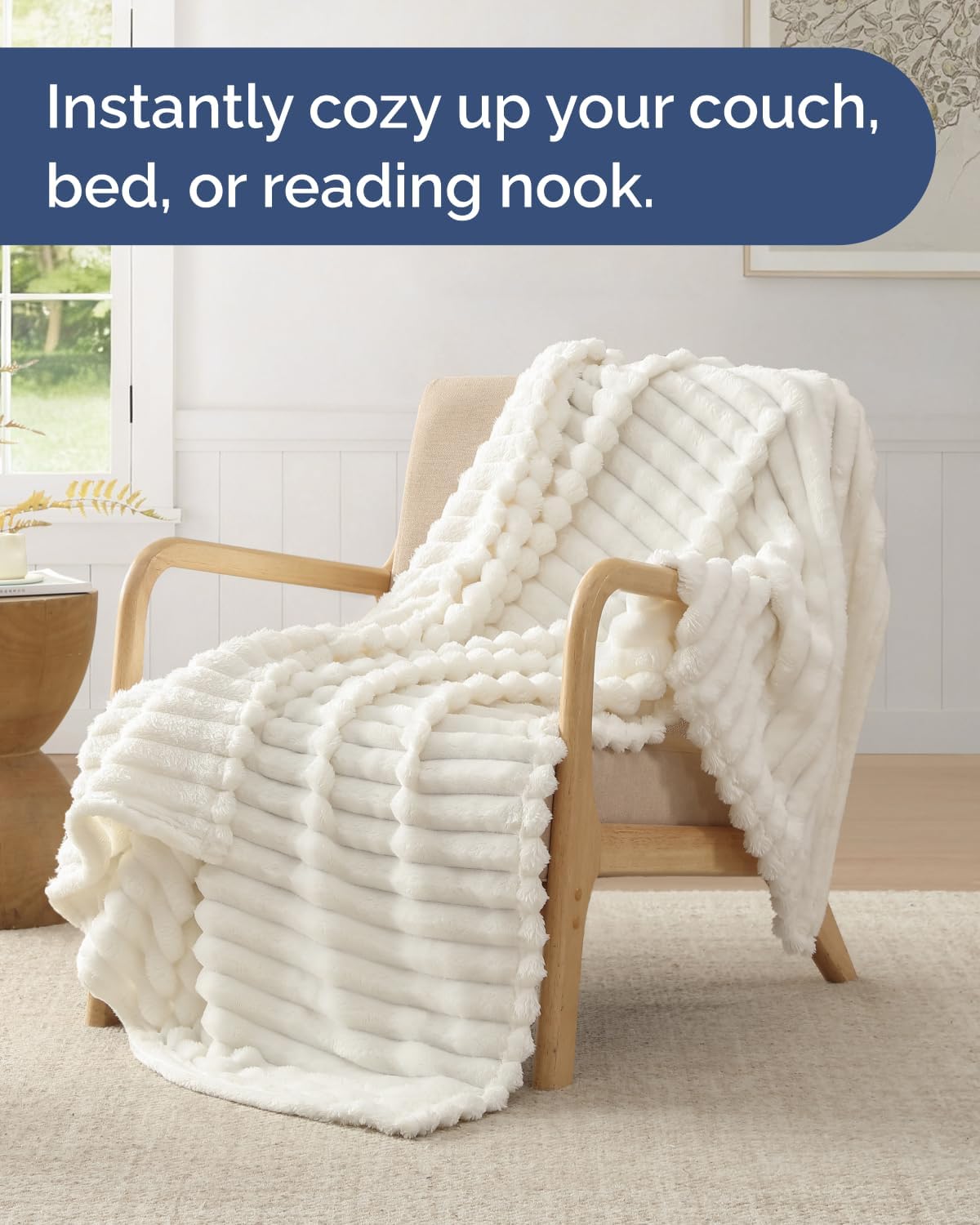 Super Soft Fleece Blanket Throw Size - Fleece Throw Blanket for Bed