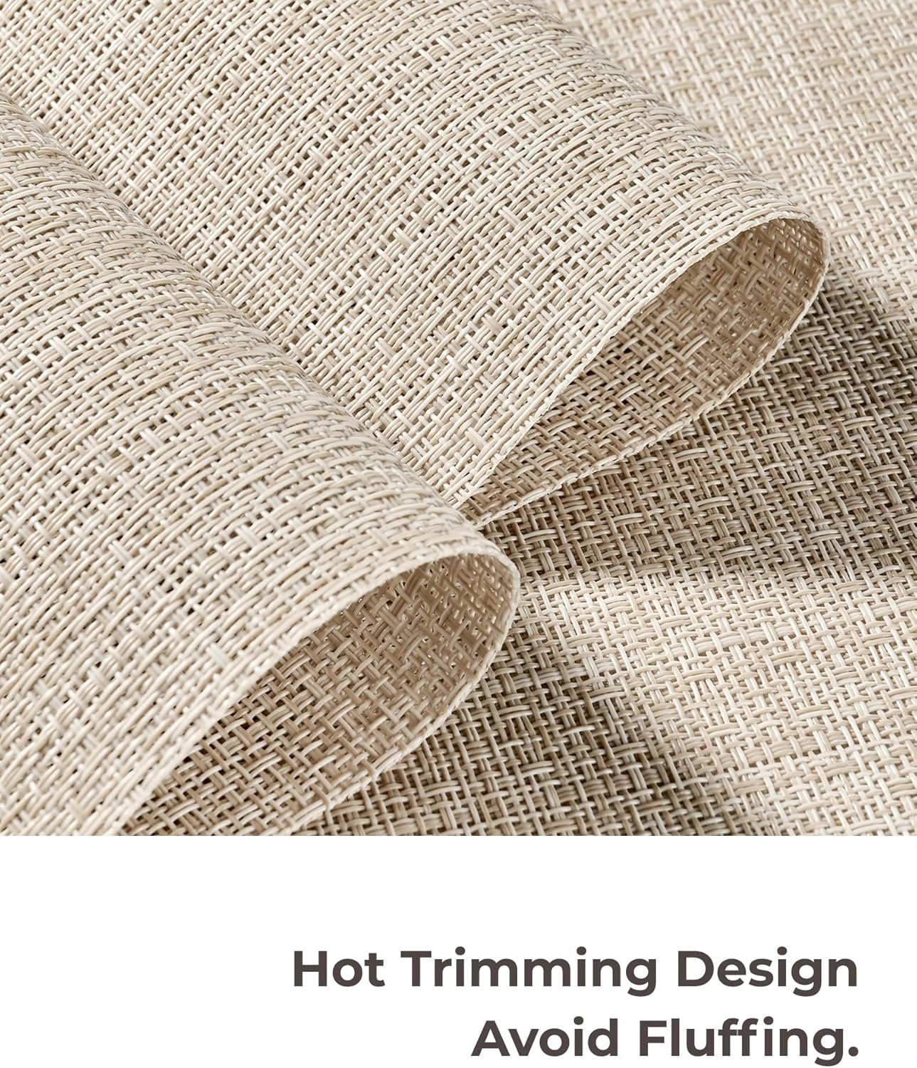 Beige Placemats Set of 6 - Heat Resistant Non-Slip Place mats for Dining Table