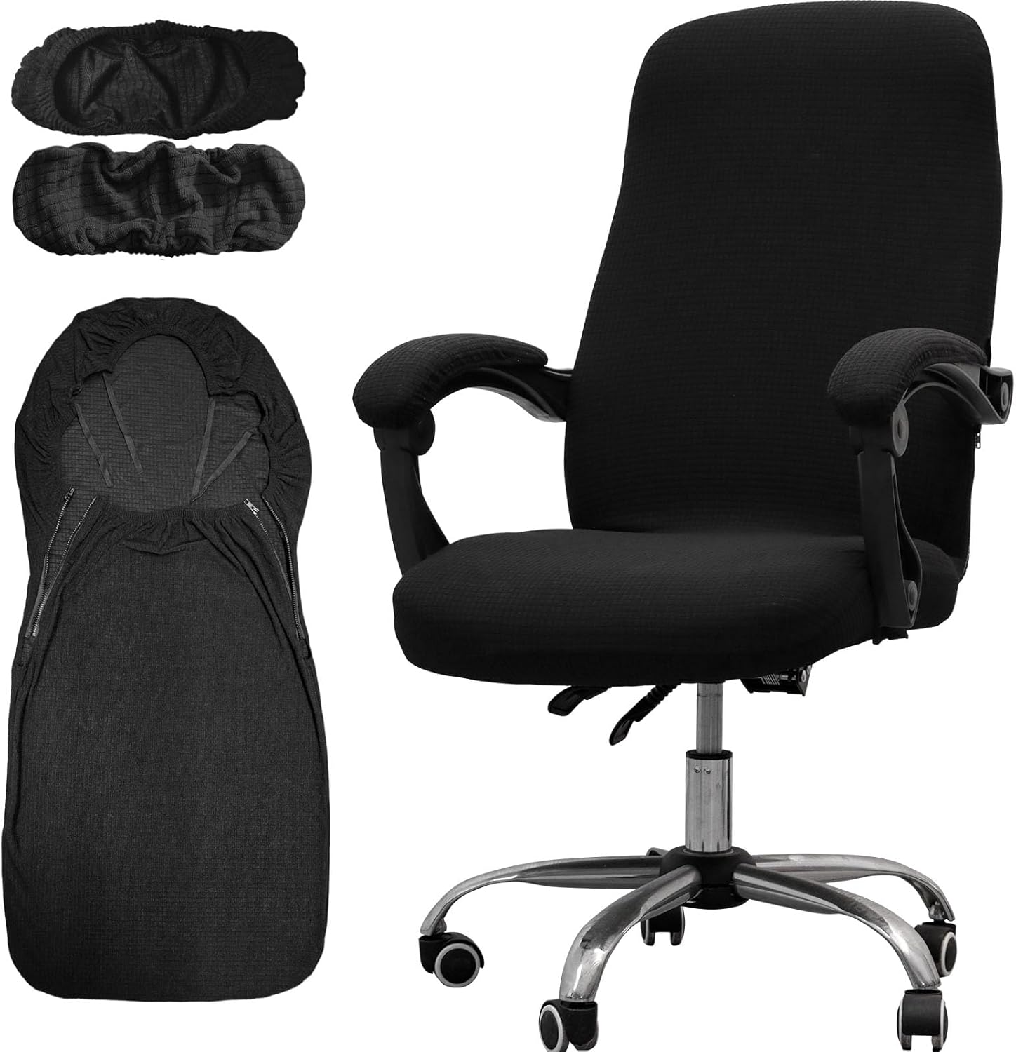 Office Chair Cover with Armrest Covers, Universal Stretch Desk Chair Cover Office Chair Cover with Armrest Covers, Universal Stretch Desk Chair Cover