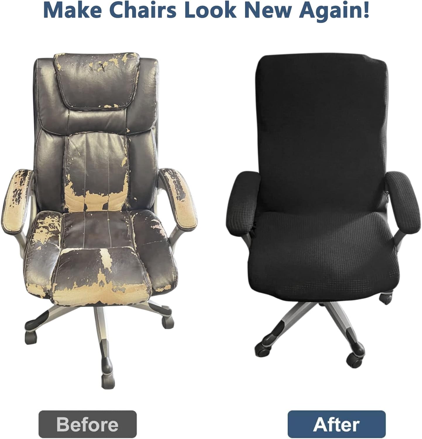 Office Chair Cover with Armrest Covers, Universal Stretch Desk Chair Cover