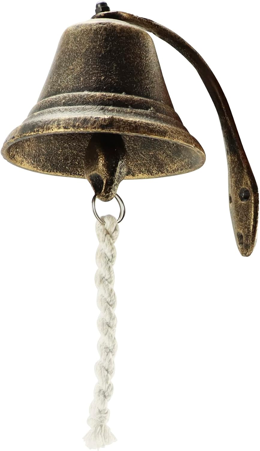 Cast Iron Vintage Hanging Bell – Loud Rustic Wall Bell for Farmhouse Cast Iron Vintage Hanging Bell – Loud Rustic Wall Bell for Farmhouse