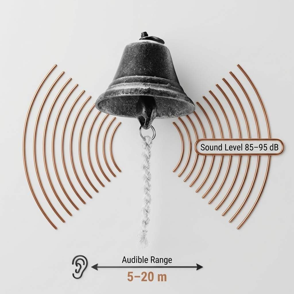 Cast Iron Vintage Hanging Bell – Loud Rustic Wall Bell for Farmhouse