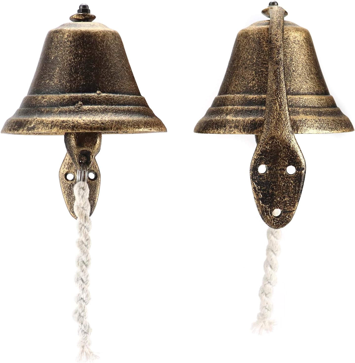 Cast Iron Vintage Hanging Bell – Loud Rustic Wall Bell for Farmhouse