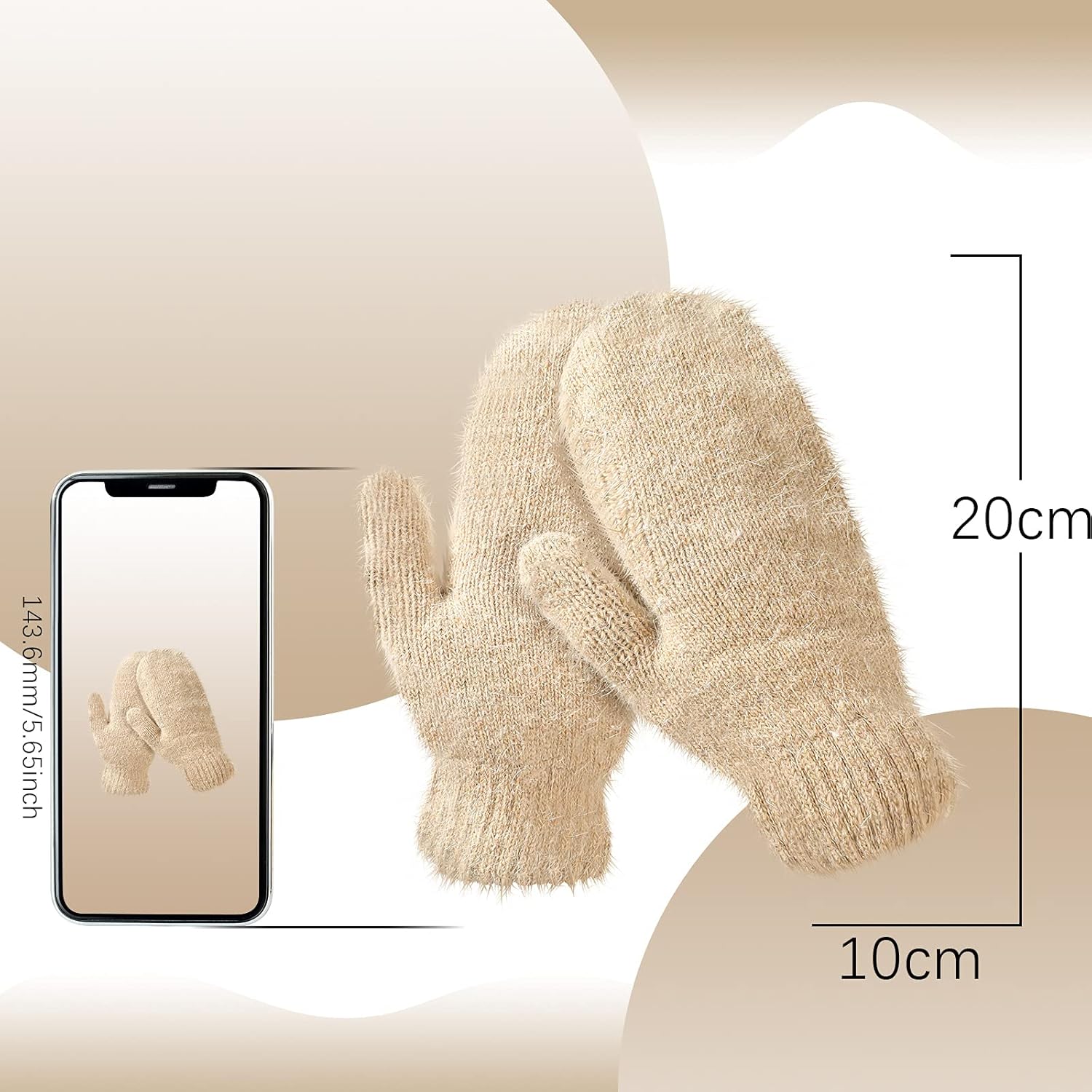 Women%27s Winter Mittens - Knitted Gloves