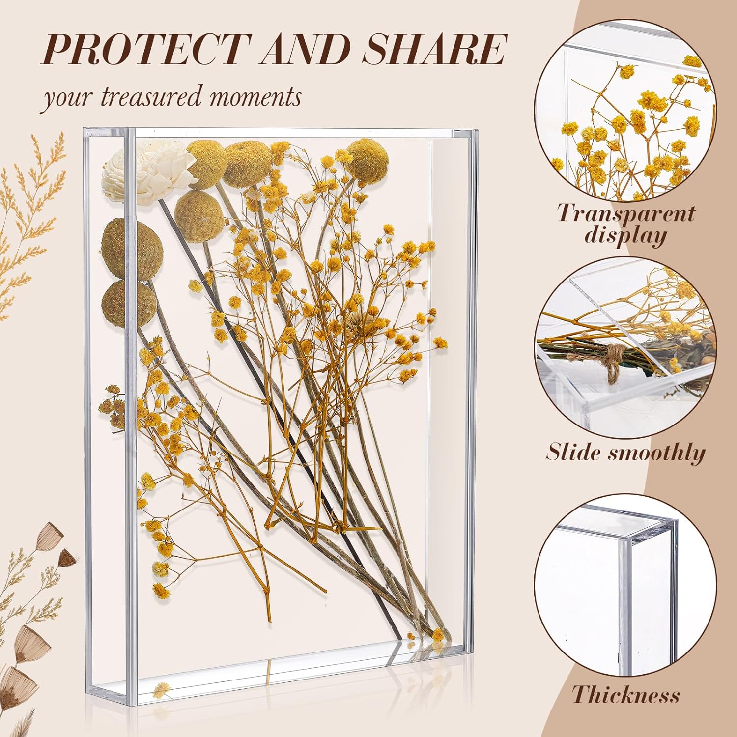 2 Pcs 8%27%27 x 10%27%27 Acrylic Shadow Boxes Display Cases
