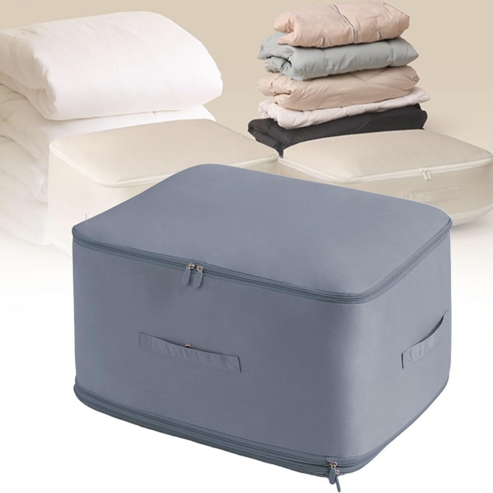 Ultra Space Saving Self Compression Organizer, 2024 New Self Compression Moving Organizer Bags Heavy Duty Moving Bags, Space Saving Self Compression Organizer for Comforters (Blue, X-Large)