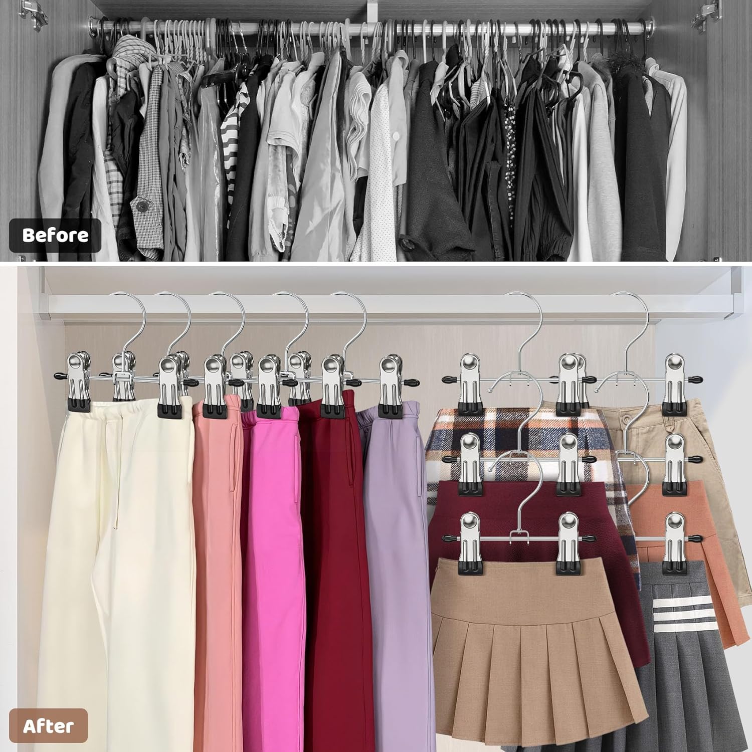 24 Pack Baby Hangers with Clips