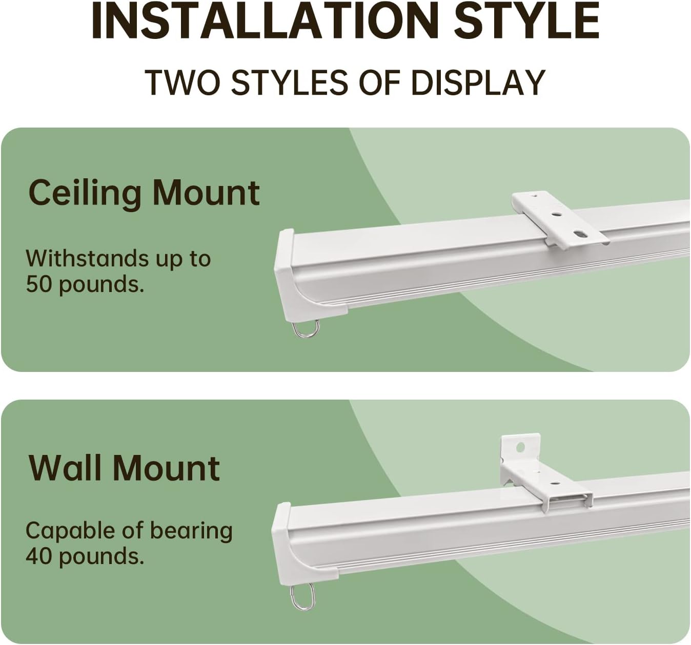 Ceiling Curtain Tracks 9FT