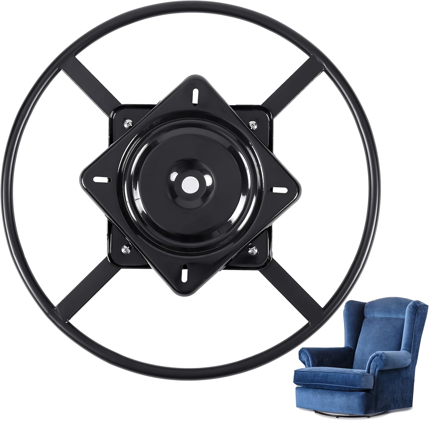 24 Inch Heavy Duty Recliner Chair Sofa Swivel Ring Base Kit Replacement with 10 Inch Swivel Late Chair Replacement Parts 360 Degrees Rotate Bottom Mechanism Lazy Susan Hardware for Barstools 24 Inch Heavy Duty Recliner Chair Sofa Swivel Ring Base Kit Replacement with 10 Inch Swivel Late Chair Replacement Parts 360 Degrees Rotate Bottom Mechanism Lazy Susan Hardware for Barstools