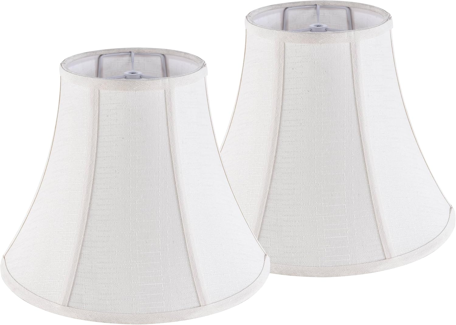 Creme White Bell Lamp Shades Set of 2 Medium Shade 6.7``Top x 13``Bottom x 10``High(Spider) Traditional Lampshade for Table & Bedside Lamp - Replacement Lampshades By Creme White Bell Lamp Shades Set of 2 Medium Shade 6.7``Top x 13``Bottom x 10``High(Spider) Traditional Lampshade for Table & Bedside Lamp - Replacement Lampshades By