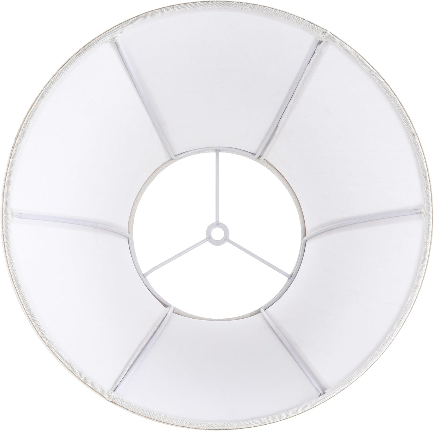 Creme White Bell Lamp Shades Set of 2 Medium Shade 6.7``Top x 13``Bottom x 10``High(Spider) Traditional Lampshade for Table & Bedside Lamp - Replacement Lampshades By