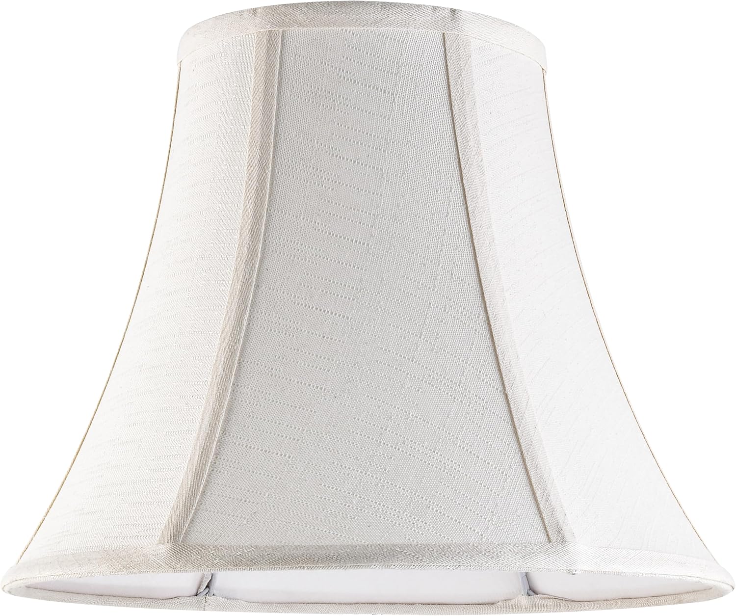 Creme White Bell Lamp Shades Set of 2 Medium Shade 6.7``Top x 13``Bottom x 10``High(Spider) Traditional Lampshade for Table & Bedside Lamp - Replacement Lampshades By