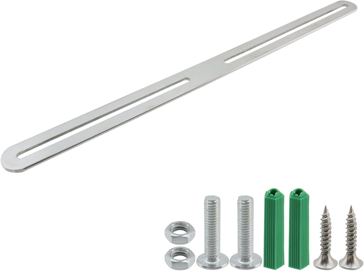 Adjustable Straight Brace Flat Mending Plates for Wood Stainless Steel Straight Bracket with Slot for Board
