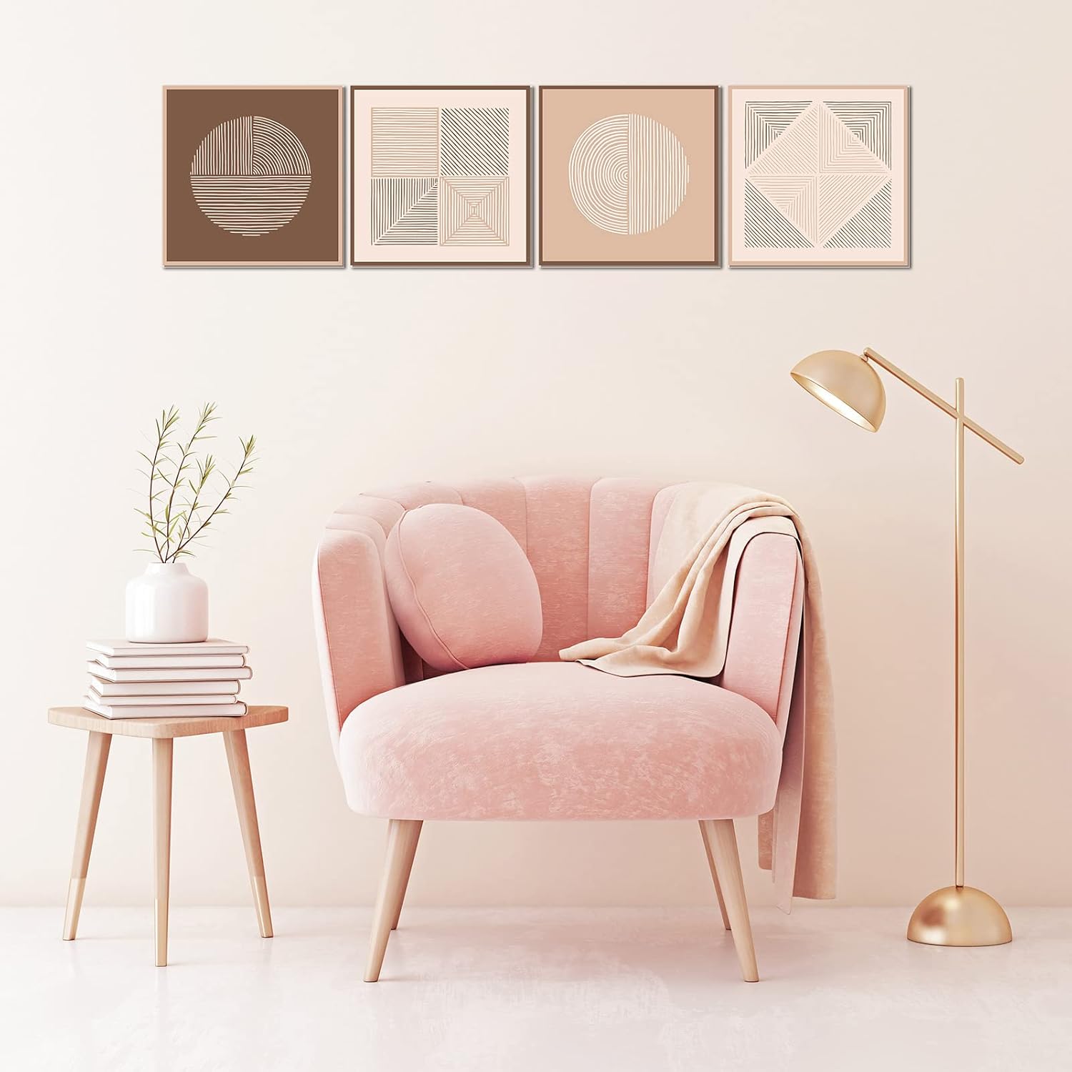 6 Pcs Round Pillow Insert Bulk White Decorative Throw Pillows Insert for Sofa