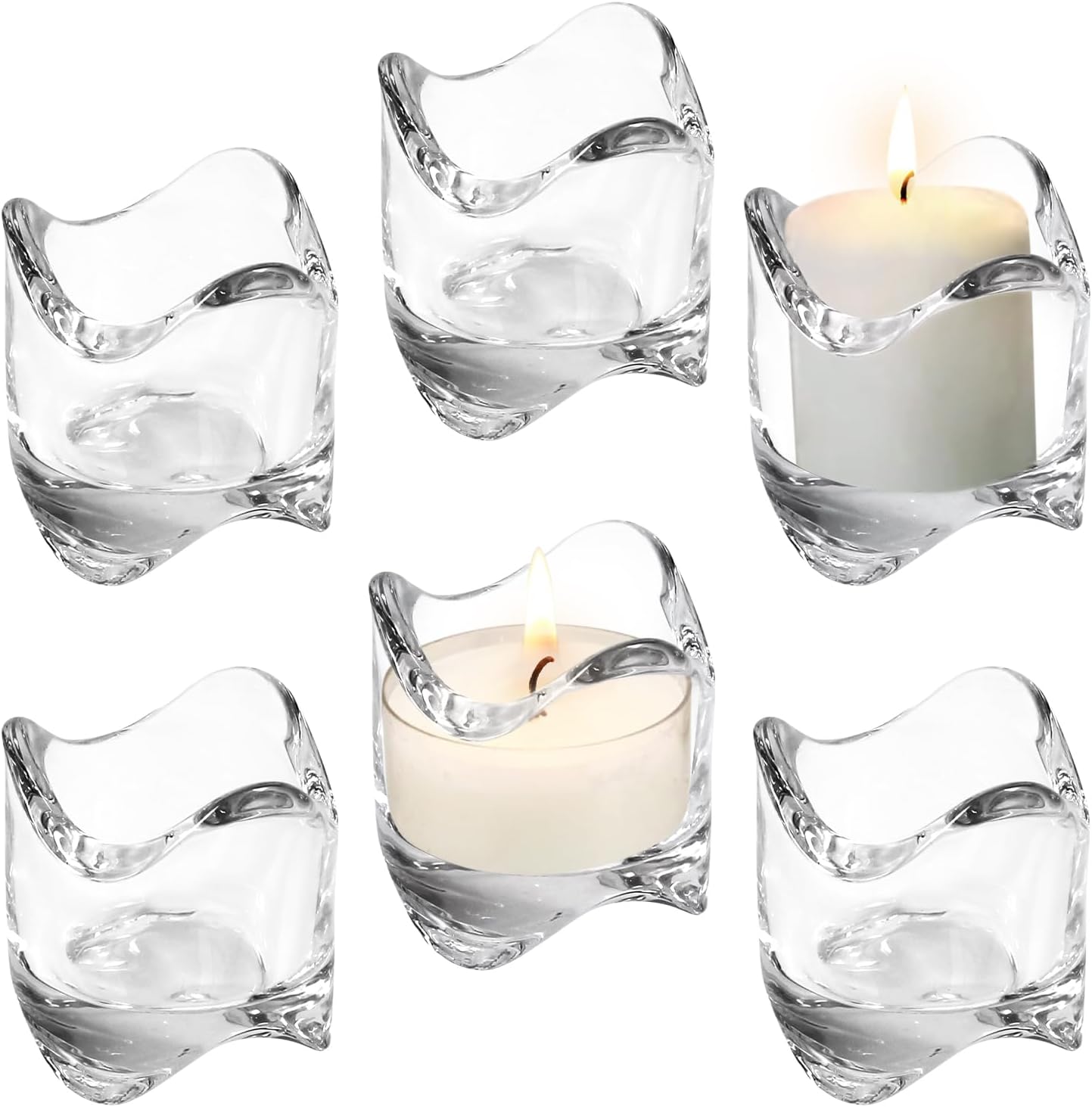 Tea Lights Votive Candles Holders (Set of 6) Tea Lights Votive Candles Holders (Set of 6)