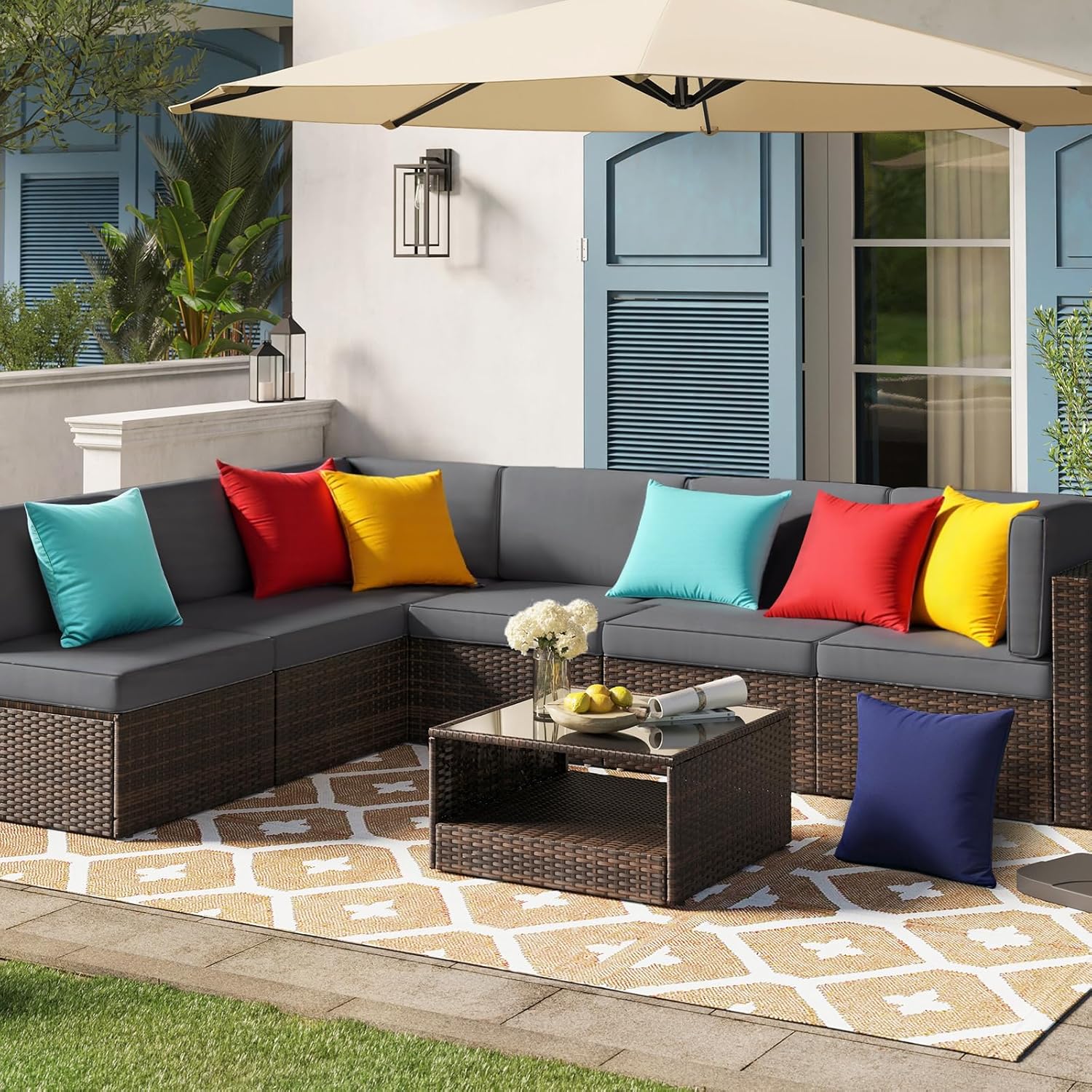 Outdoor Pillow Covers Set of 2