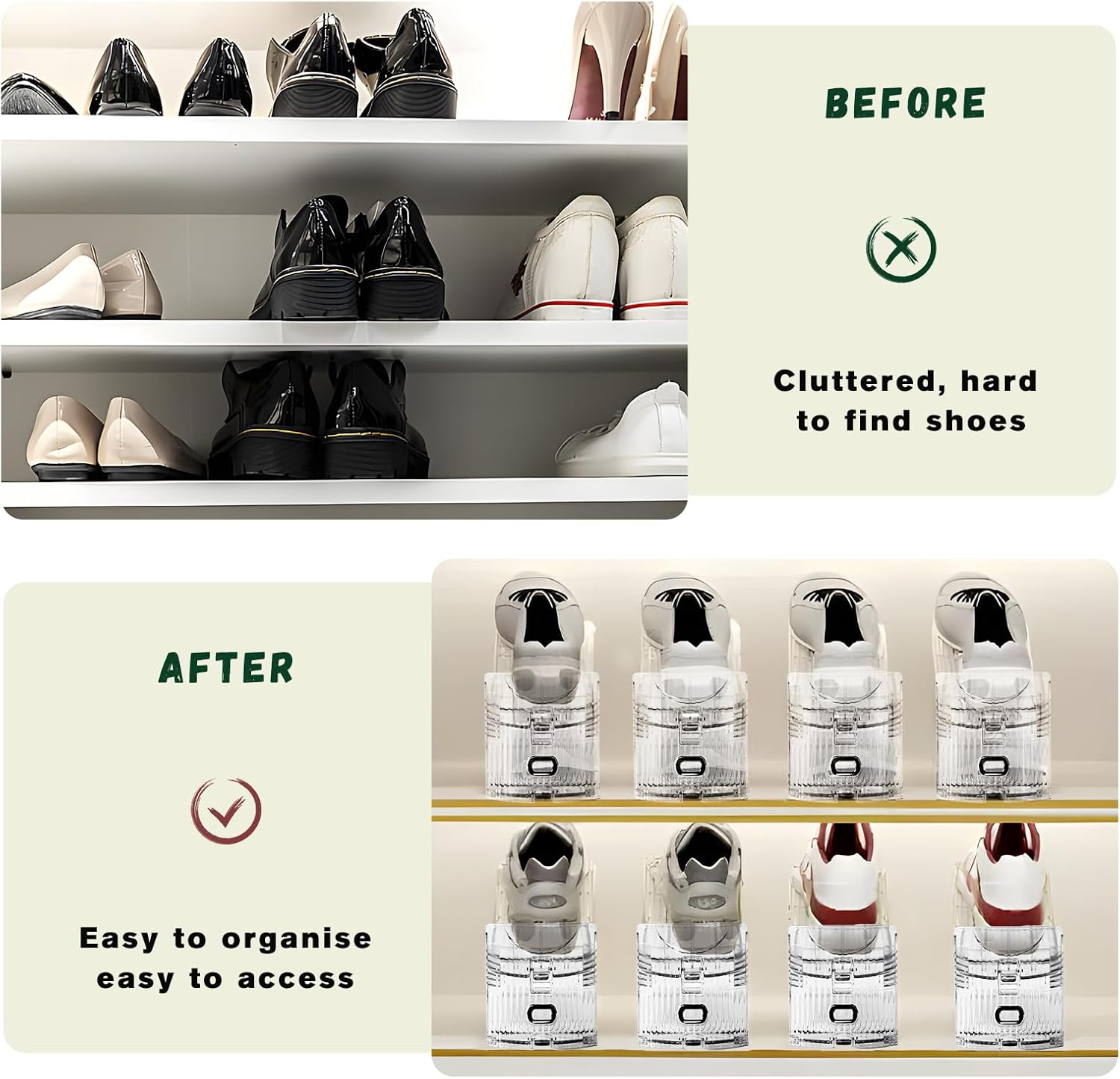 Shoe Slots Organizer for Closet