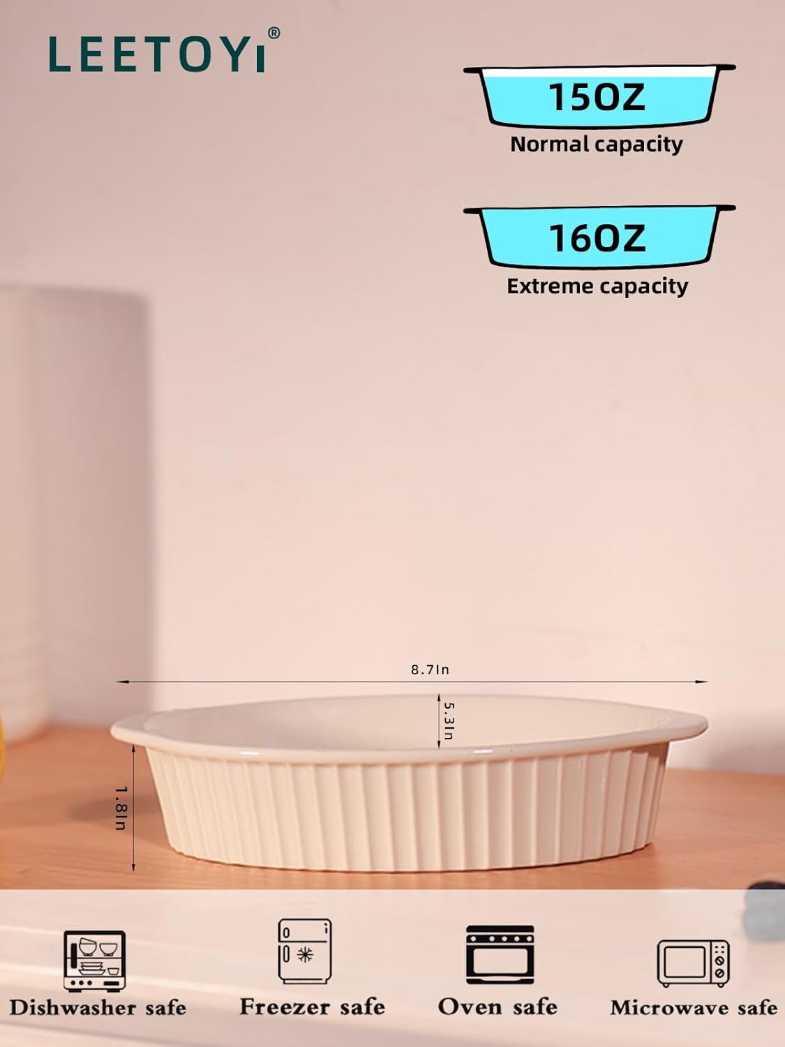 Porcelain Small Oval Au Gratin Pans