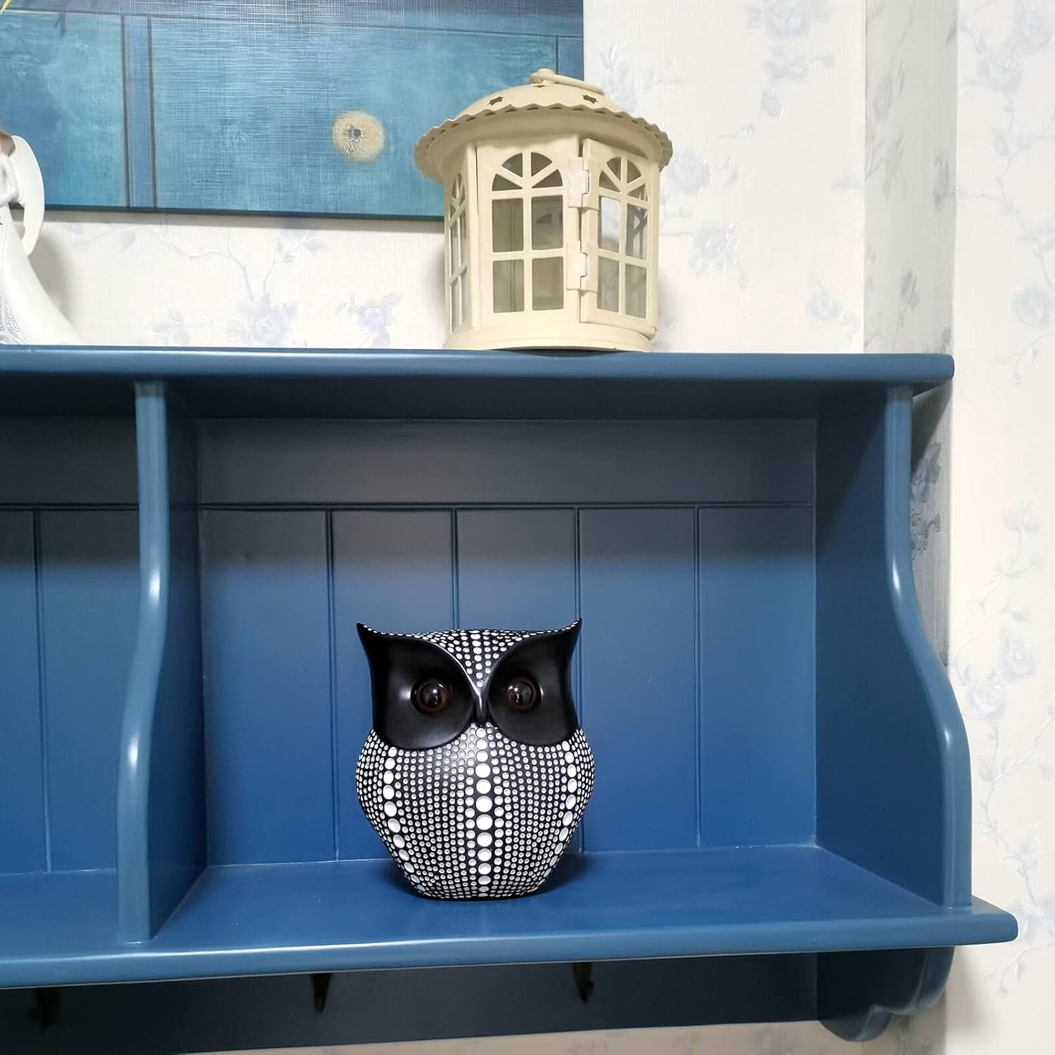 Resin Owl Statue Home Decor - Black Owl Sculpture