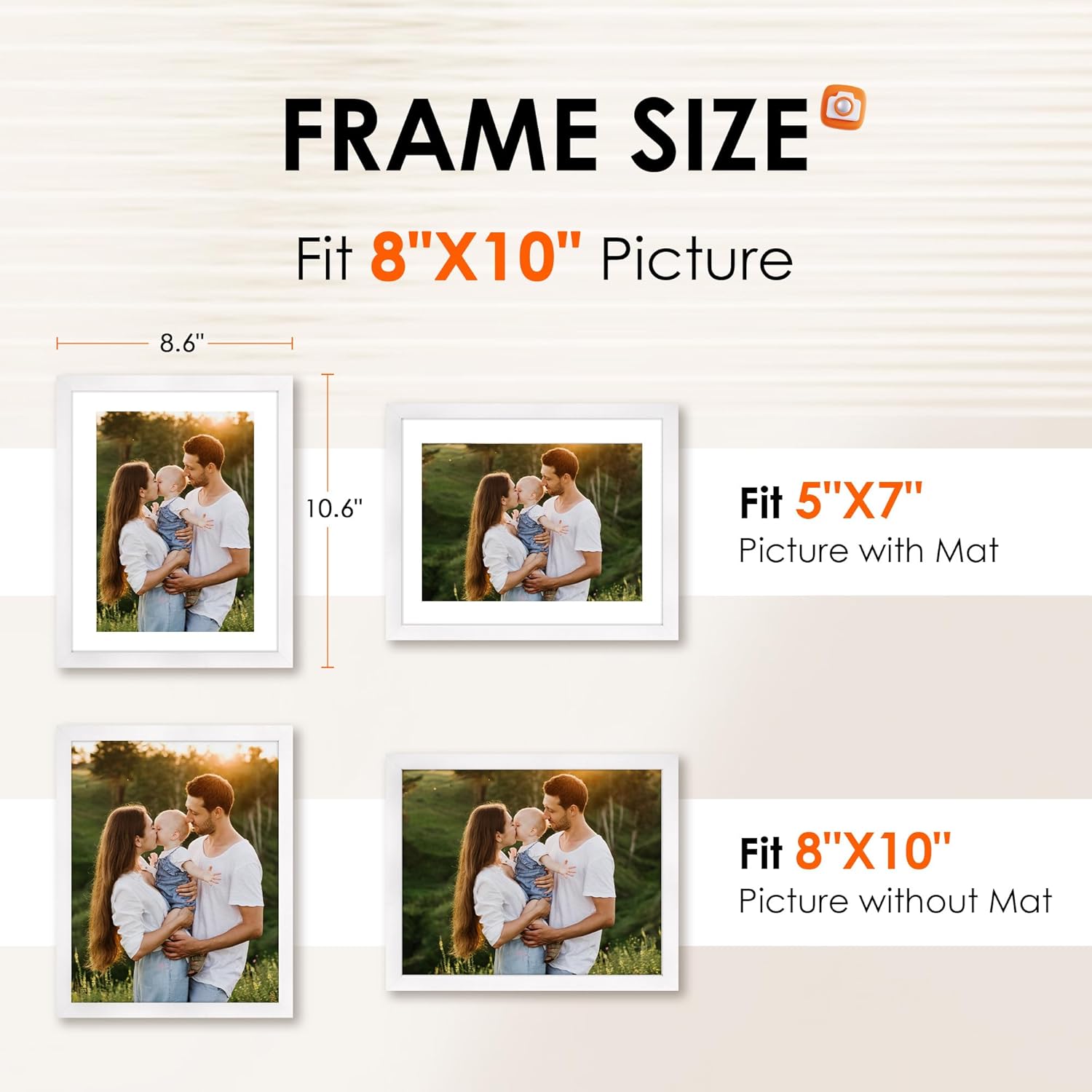 White 8x10 Picture Frame&11x14 Picture Frames Collage Wall Decor